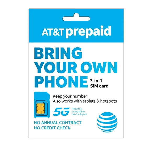 AT&T Prepaid SIM Card Nationwide Coverage
